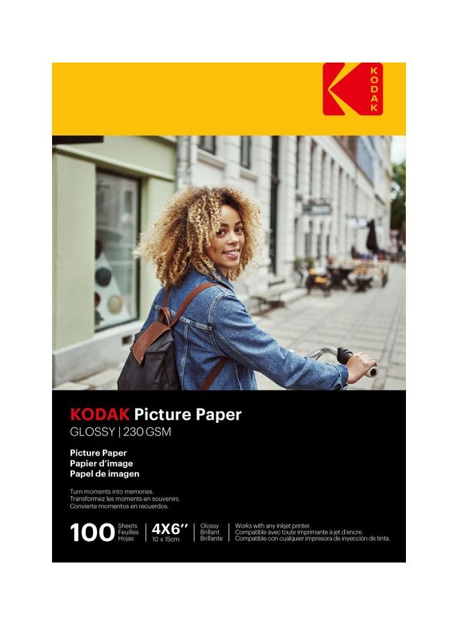 Kodak - 100 Sheets  Glossy  Picture Paper a6 - Image 1