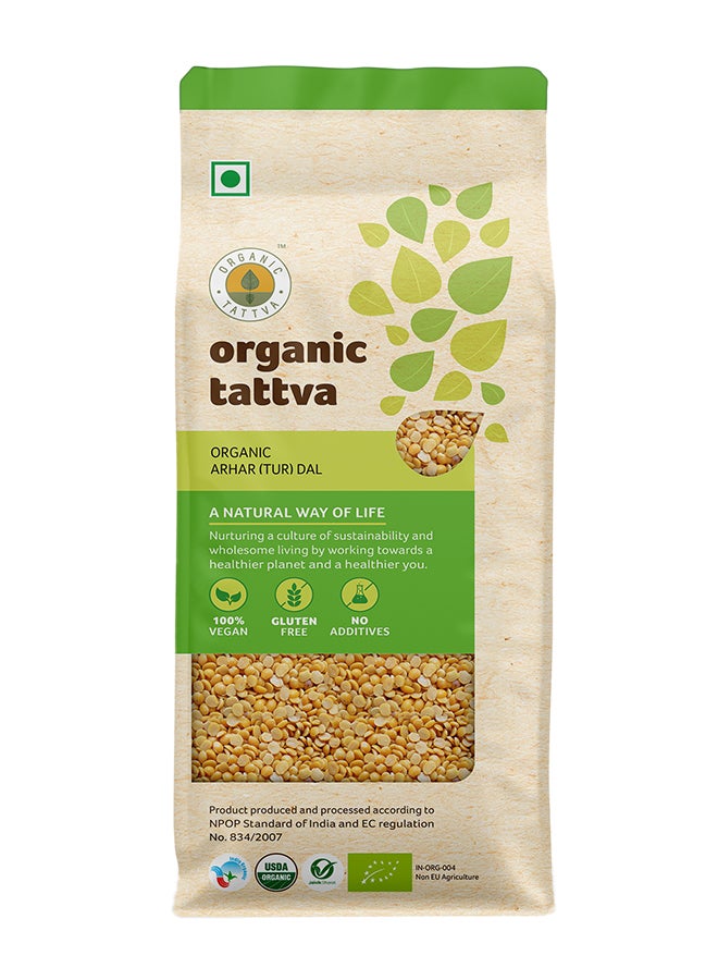 Organic Tattva Organic Arhar Tur Dal 500g - Image 1