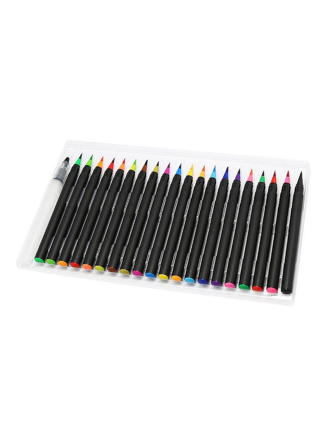 Generic 20-Piece Premium Watercolour Painting Brush Marker Pen Set Multicolour  - Image 1