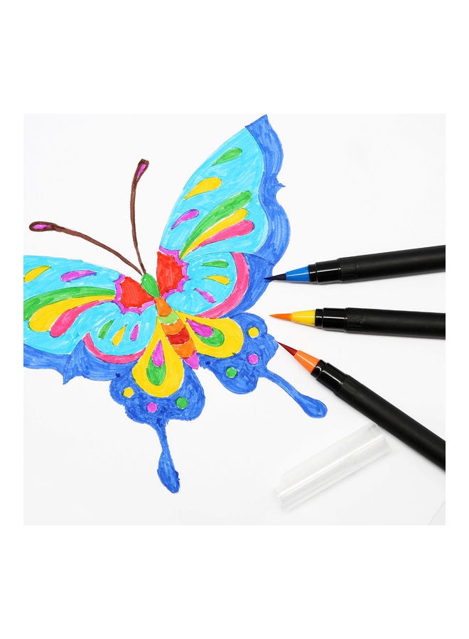 Generic 20-Piece Premium Watercolour Painting Brush Marker Pen Set Multicolour  - Image 3