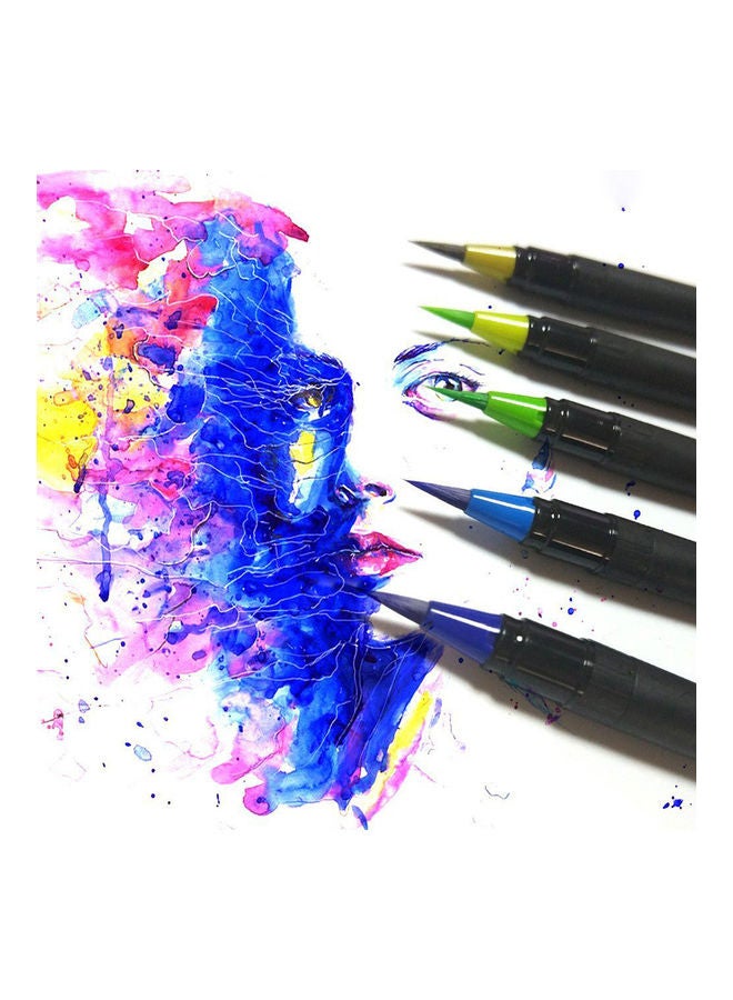 Generic 20-Piece Premium Watercolour Painting Brush Marker Pen Set Multicolour  - Image 4