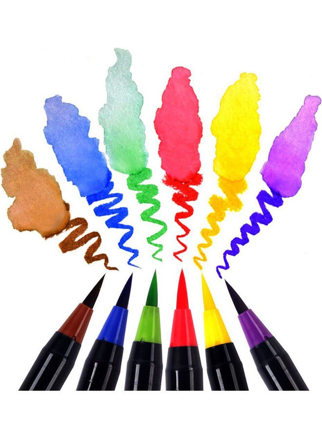 Generic 20-Piece Premium Watercolour Painting Brush Marker Pen Set Multicolour  - Image 5
