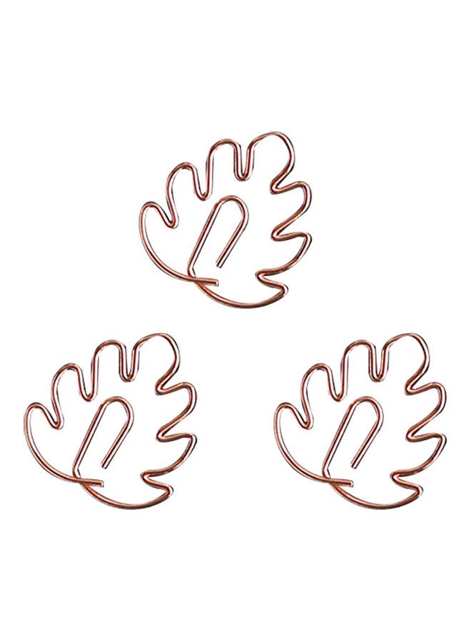 Generic 10-Piece Leaf Bookmark Paper Clip Pin Set Gold  - Image 3