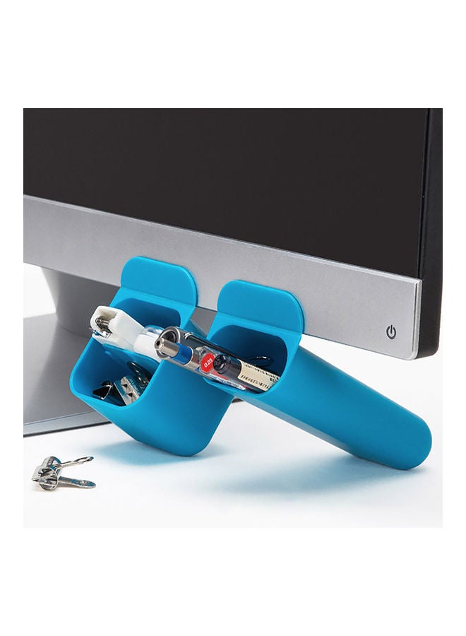 Generic Computer Monitor Pencil Pen Holder Blue  - Image 2