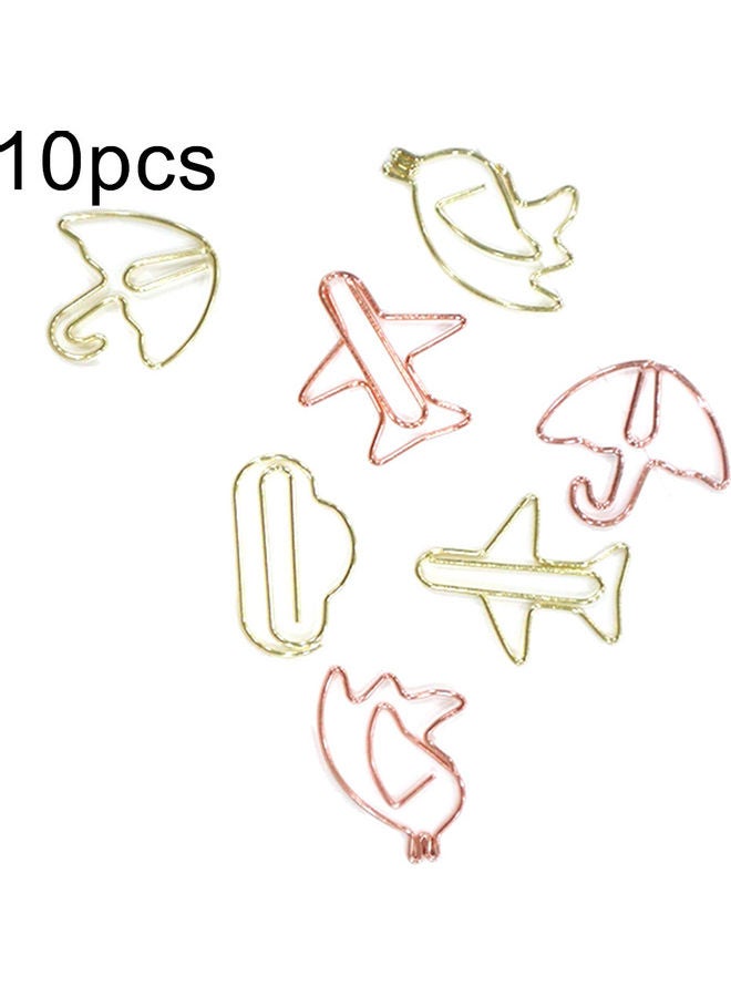 Generic 10-Piece Bookmark Paper Clip Pin Set Multicolour 