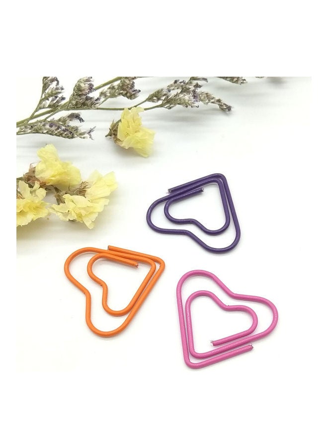 Generic 10-Piece Heart Shape Bookmark Paper Clip Pin Set Multicolour  - Image 3