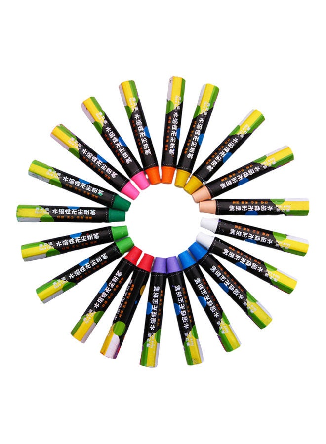 Generic 20-Piece Water-soluble Dustless Chalk Set Multicolour  - Image 1