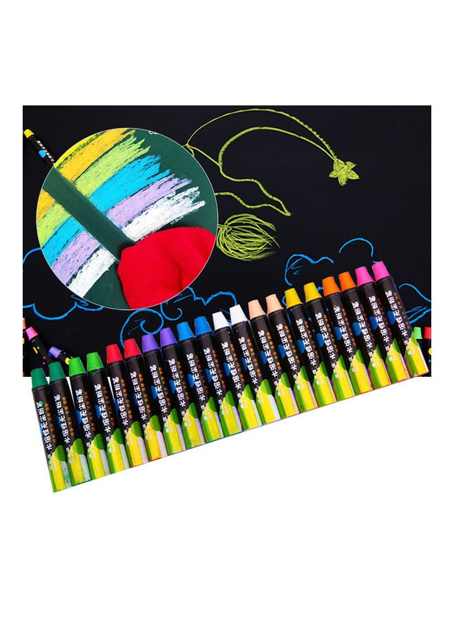 Generic 20-Piece Water-soluble Dustless Chalk Set Multicolour  - Image 3
