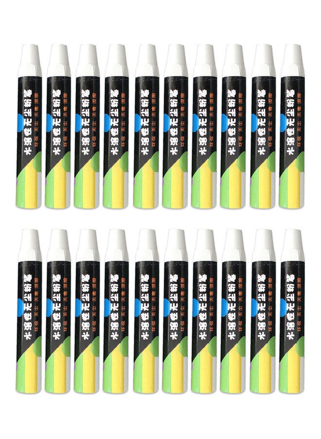 Generic 20-Piece Water-soluble Dustless Chalk Set White 