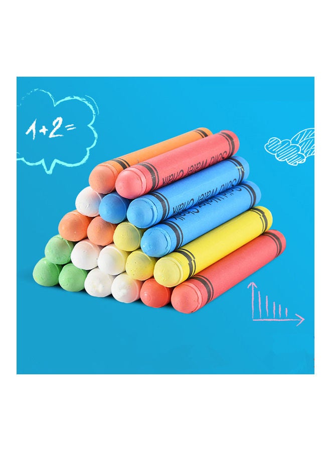 Generic 20-Piece Water-soluble Dustless Chalk Set Multicolour  - Image 3