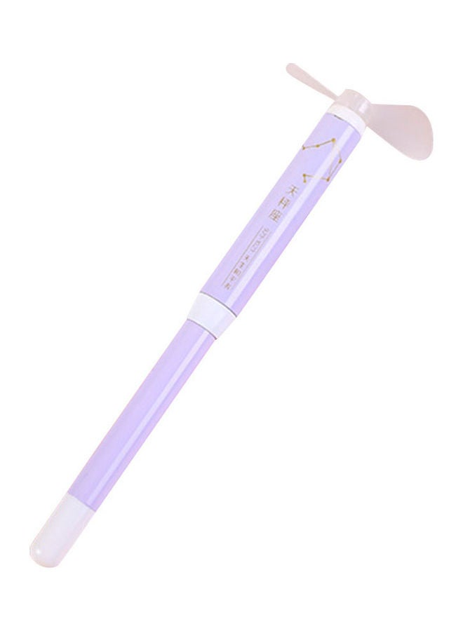 Generic 3-Piece 2-in-1 Smooth Writing Gel Pen with Cooling Fan Purple  - Image 1