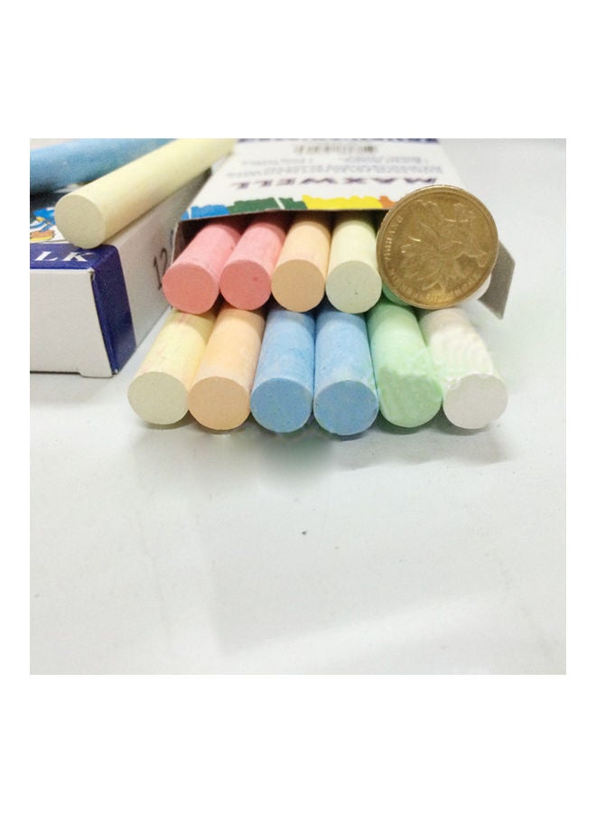 Generic 12-Piece Dustless Drawing Painting Chalk Set Multicolour  - Image 3