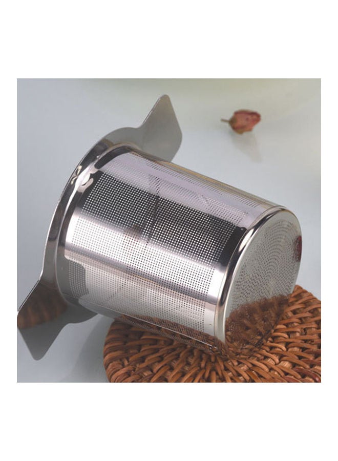Stainless Steel Tea Infuser with Cover Strainer Filter Percolator Silver - Image 3