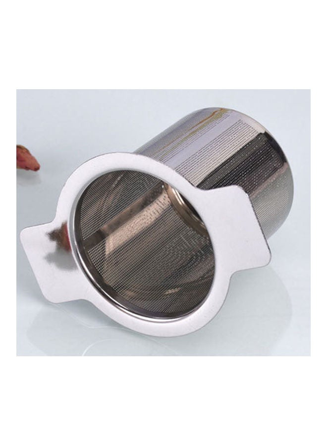 Stainless Steel Tea Infuser with Cover Strainer Filter Percolator Silver - Image 2
