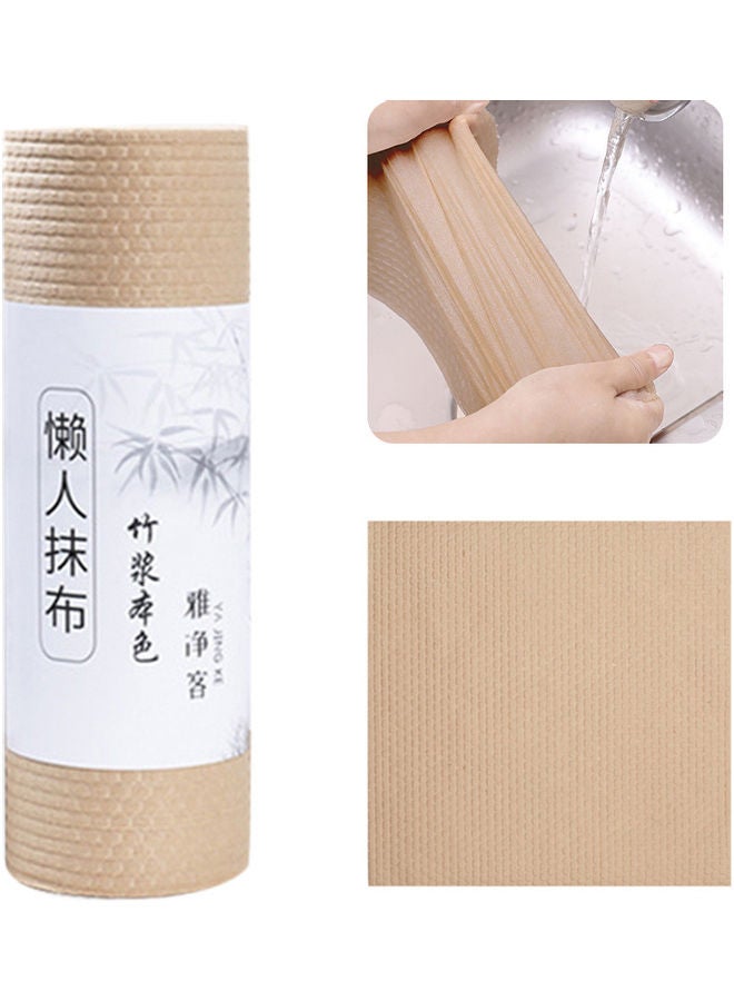 50-Piece Disposable Kitchen Cleaning Paper Towel Roll Beige  - Image 2