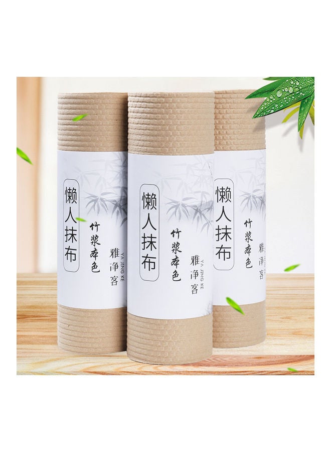 50-Piece Disposable Kitchen Cleaning Paper Towel Roll Beige  - Image 3