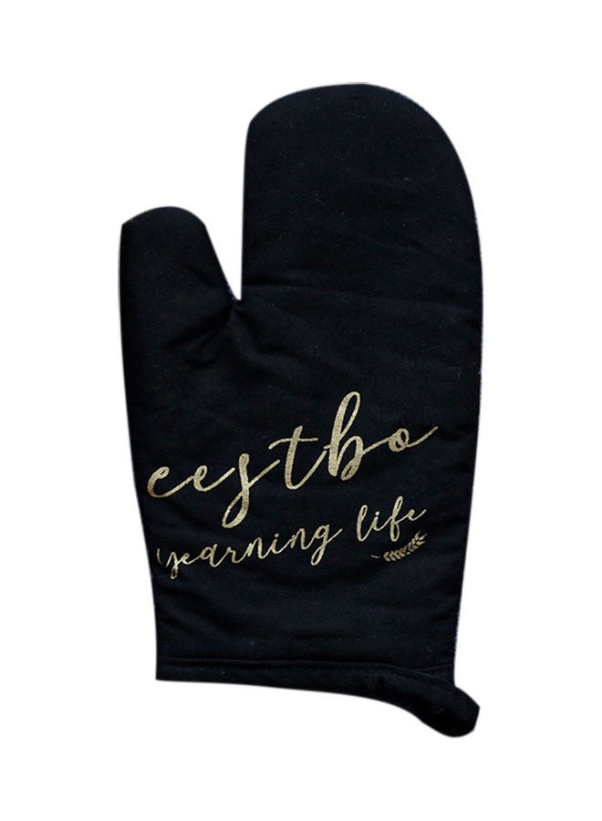 Anti-Scalding Cotton Microwave Glove Black 