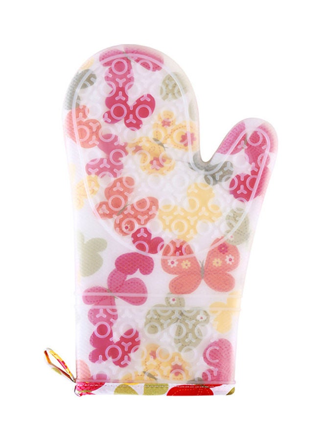 1-Piece  Floral Thicken Cotton Padded Heat Resistant Baking Glove Multicolour 