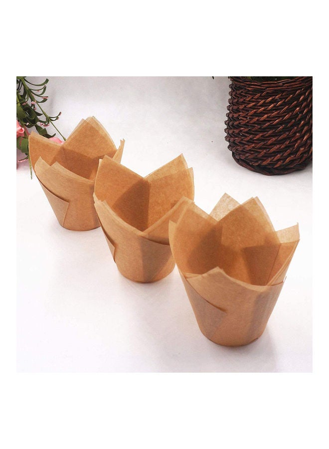 200-Piece Baking Cupcake Liner Wrapper Paper Beige