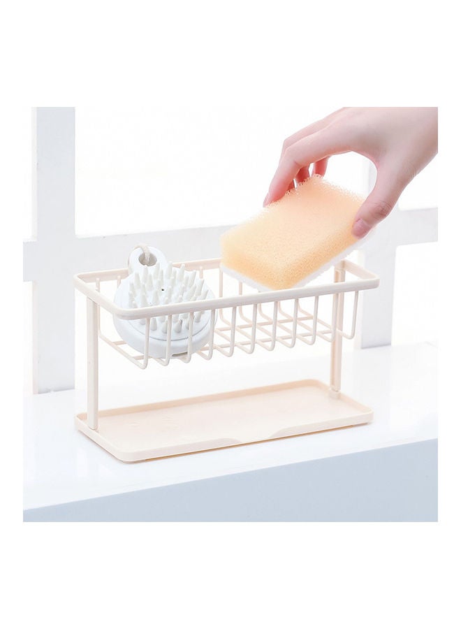 Double-layer  Sponge Brush Bottle Rack Beige  - Image 2