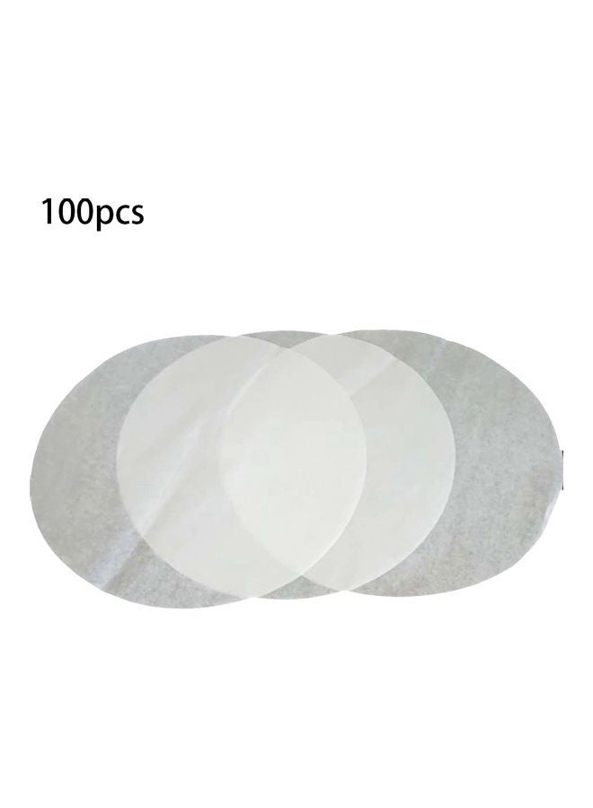 100-Piece Non Sticky Baking Paper White - Image 1