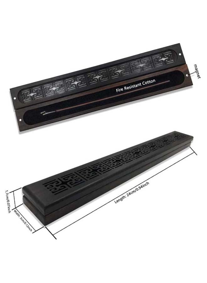 Bakhoor BoSidin Wooden Incense Sticks Holder Dark Brown 75grams  - Image 3