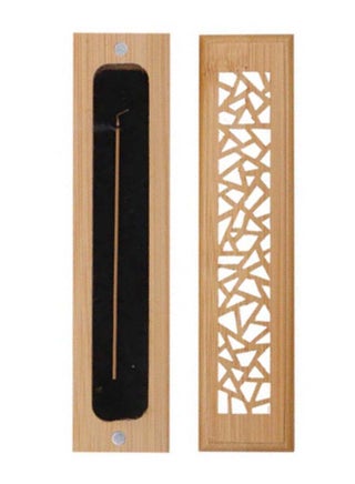20 Piece - Cambodian Oud Incense Sticks with Wooden Bakhoor Burner Brown 92grams - view 2
