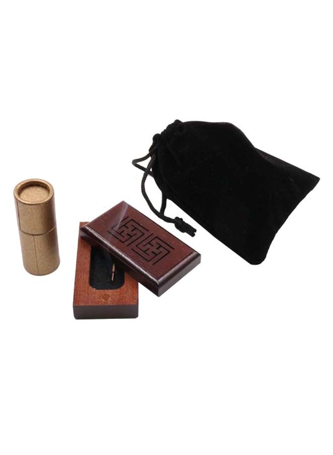 Bakhoor BoSidin Wooden Oud Incense Burner Mini Set with Canvas Pocket Brown 4cm  - Image 2