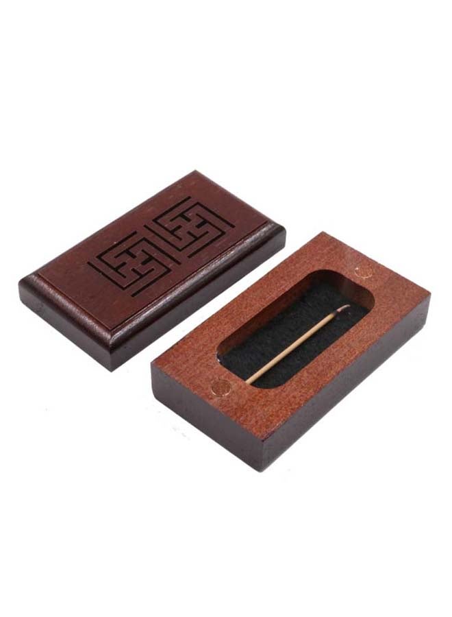 Bakhoor BoSidin Wooden Oud Incense Burner Mini Set with Canvas Pocket Brown 4cm  - Image 3