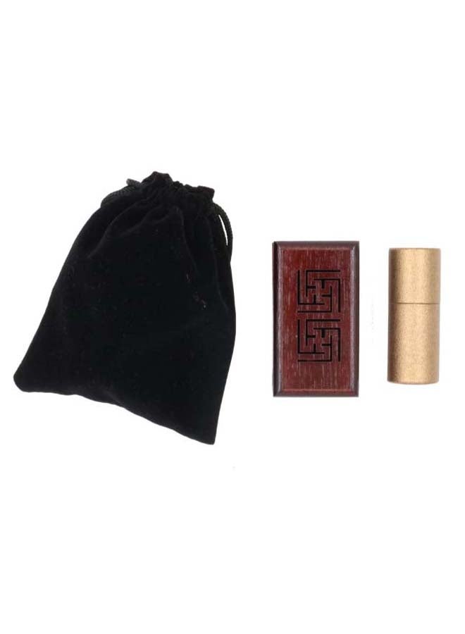 Bakhoor BoSidin Wooden Oud Incense Burner Mini Set with Canvas Pocket Brown 4cm  - Image 5