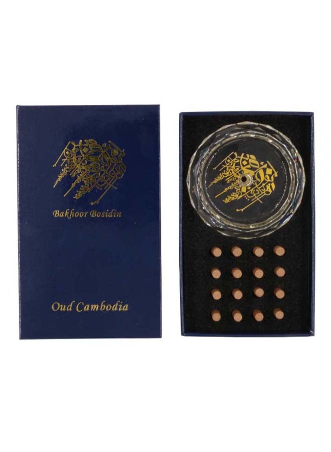 Bakhoor BoSidin 16 Piece - Oud Bakhoor Incense Sticks With Holder Blue 237grams  - Image 1
