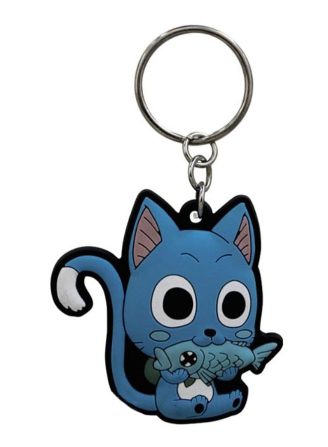 ABYstyle Fairy Tail Happy X4 Keychain Blue/Black/White 