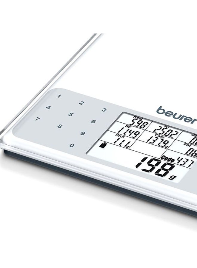 بيورير ميزان تحليل مكونات الطعام مناسب للاستخدام في المطبخ أبيض/رمادي 16.5x23x2.4سم - Image 4