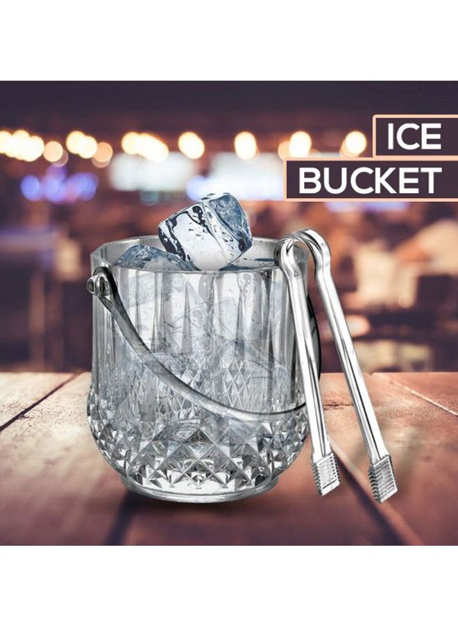 Royalford Ice Bucket With Tong Clear 1.2Liters  - Image 2