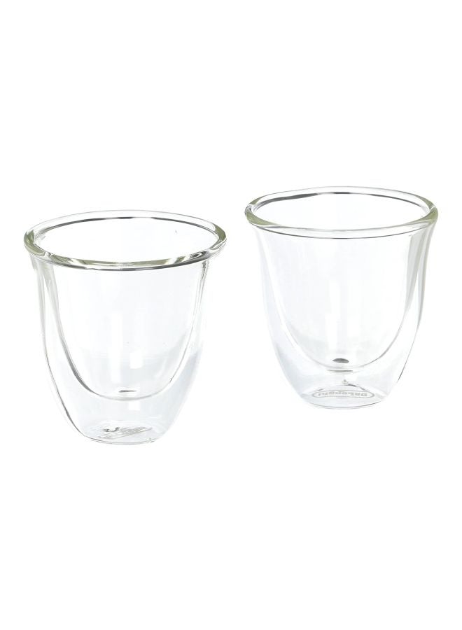 ديلونجي طقم أكواب قهوة إسبرسو بجدار حراري مزدوج شفاف 2x60ملليلتر - Image 1