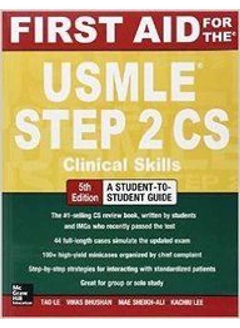 First Aid for the USMLE Step 2 CS, Fifth Edition (First Aid USMLE) Paperback English by Tao Le - 01032018