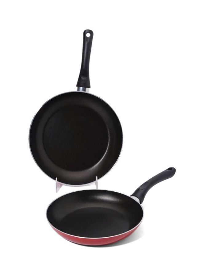 pigeon 2-Piece Fry Pan Set Red Frying Pan 24 Cm, Flat Tawa 28cm  - Image 2