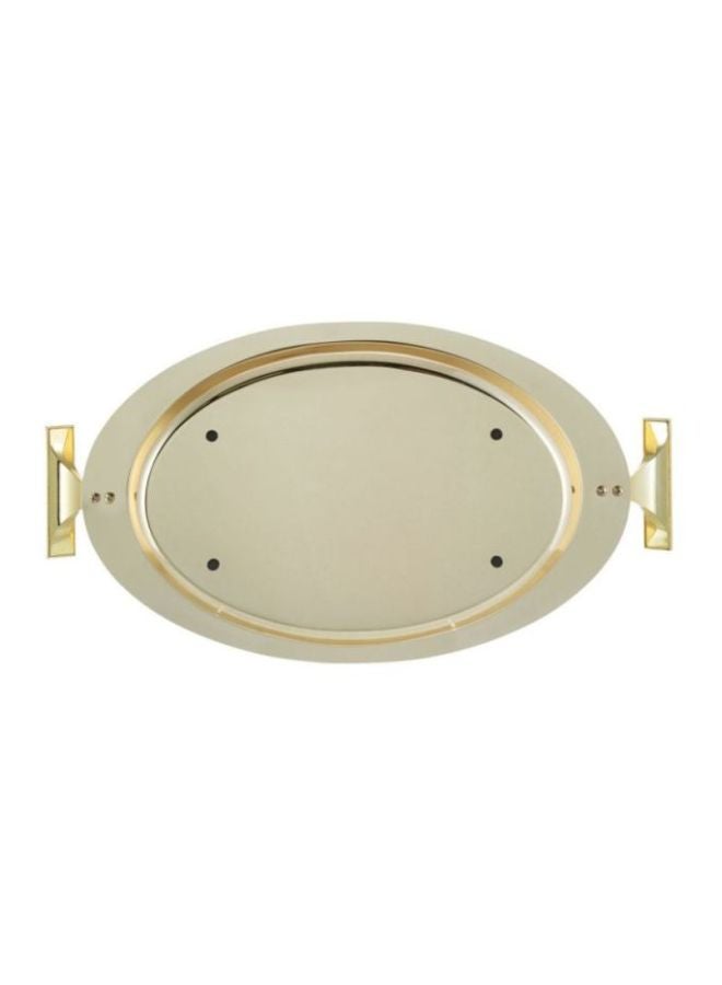 REGENT Glitter Oval Tray Gold 45x26cm - Image 2