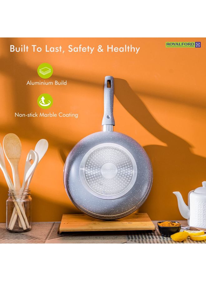 Royalford - Forged Aluminum Wok Pan Grey/Silver - Image 1