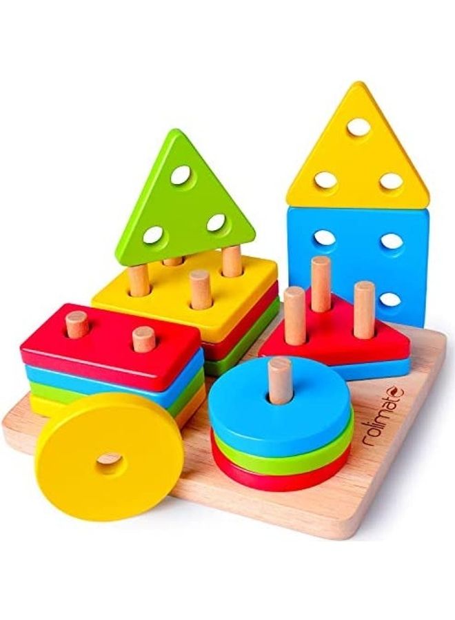 rolimate Toddler Toys Boys Girls Wooden Educational Toys  - Image 1