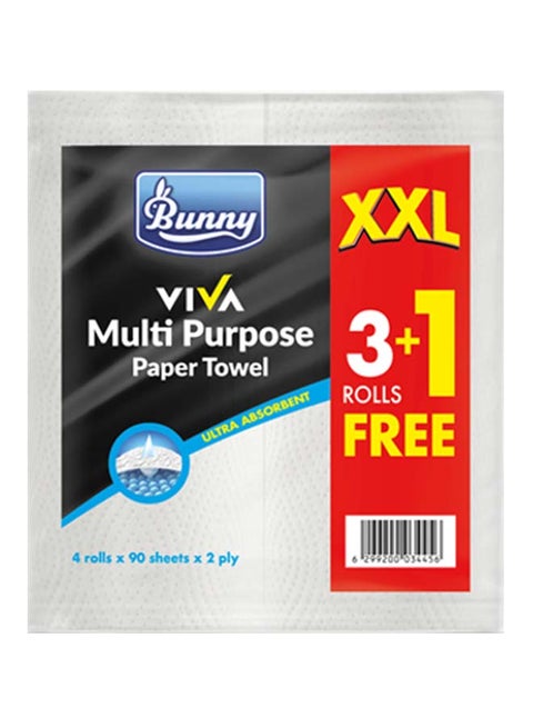Viva Kitchen Roll 90 Sheets Pack Of 4
