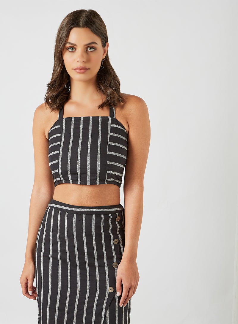 Striped Skirt Set Black - v1621230363/N45701682V_1