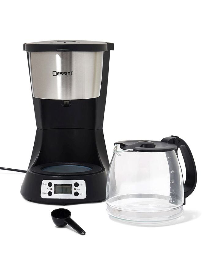 ديسيني ماكينة صنع القهوة الكهربائية 1.5 L 1000 W 777 أسود/ فضي/ شفاف - Image 3