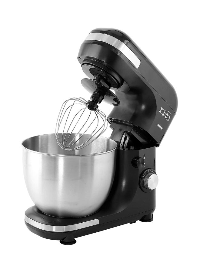 GEEPAS Powerful 3-in-1 Stand Mixer with 5L Stainless Steel Bowl, 7 Adjustable Speeds, and Whisk, Dough Hook & Beater GSM43013 Black/Silver  - Image 2