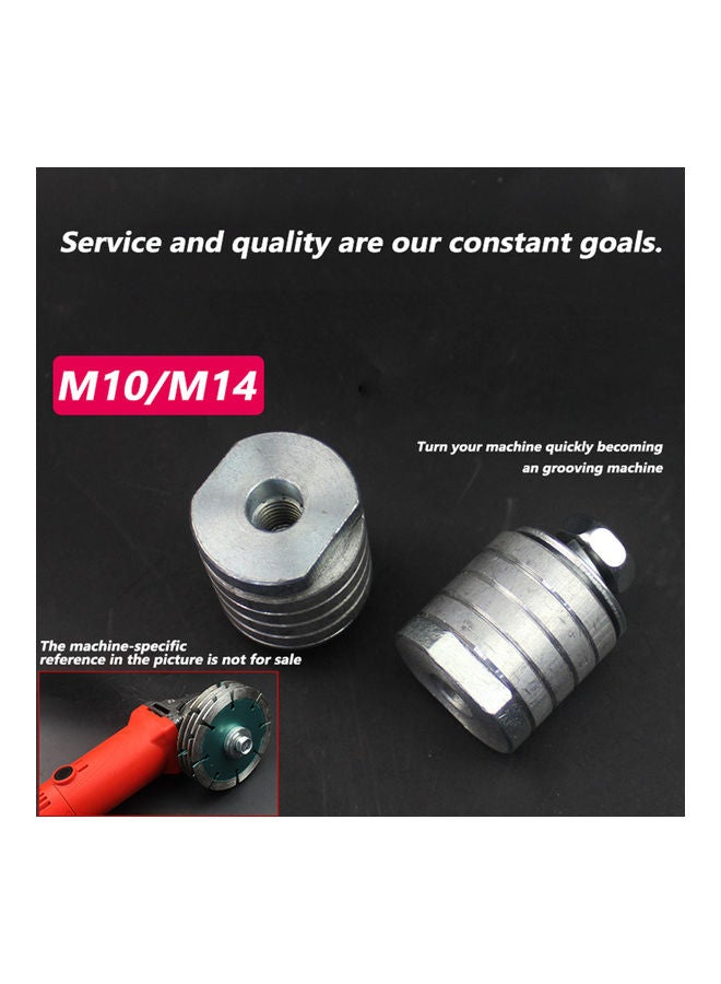 Generic - M14 Angle Grinder To Grooving Machine Adapter Set Silver - Image 1