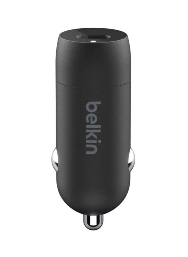 belkin - BoostCharge Car Charger Type C Fast Usb C 20W, Car Mobile Charger, Car Charger Fast Charging, Car Charger For Iphone 15, 14, 13, 12, Samsung Galaxy S24, S23, Google Pixel, Sony, Ipad And Tablets Black - Image 1