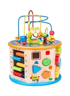 Generic 8-In-1 Multifunction Wooden Activity Cube  - Image 1