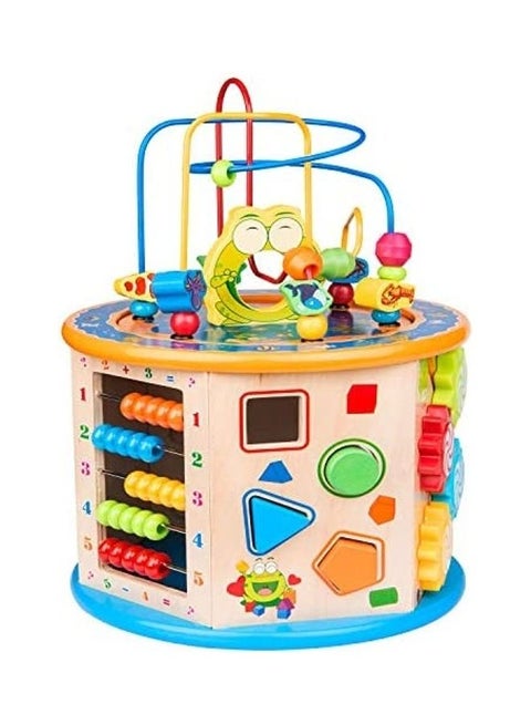 8-In-1 Multifunction Wooden Activity Cube