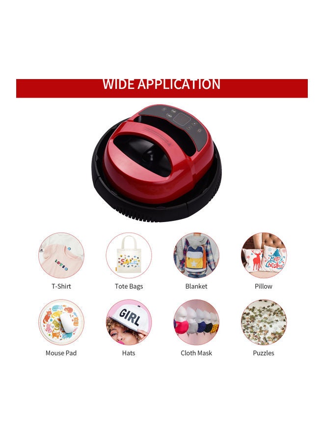 Generic - T-Shirt Printing Press Printer Machine Red/Black - Image 1