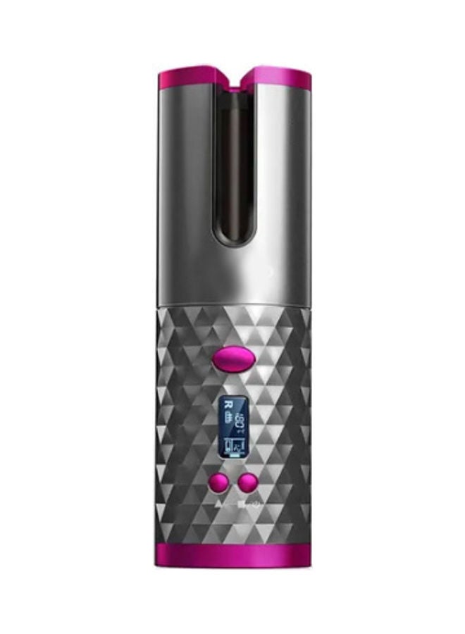 أداة تجعيد الشعر القابلة للشحن رمادي/وردي 18سم - Image 1